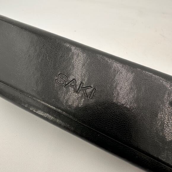Saki Black Leather Sunglasses Eyeglasses Case - Picture 7 of 7